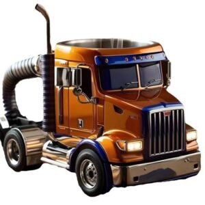 Semi-trailer truck mug ornaments