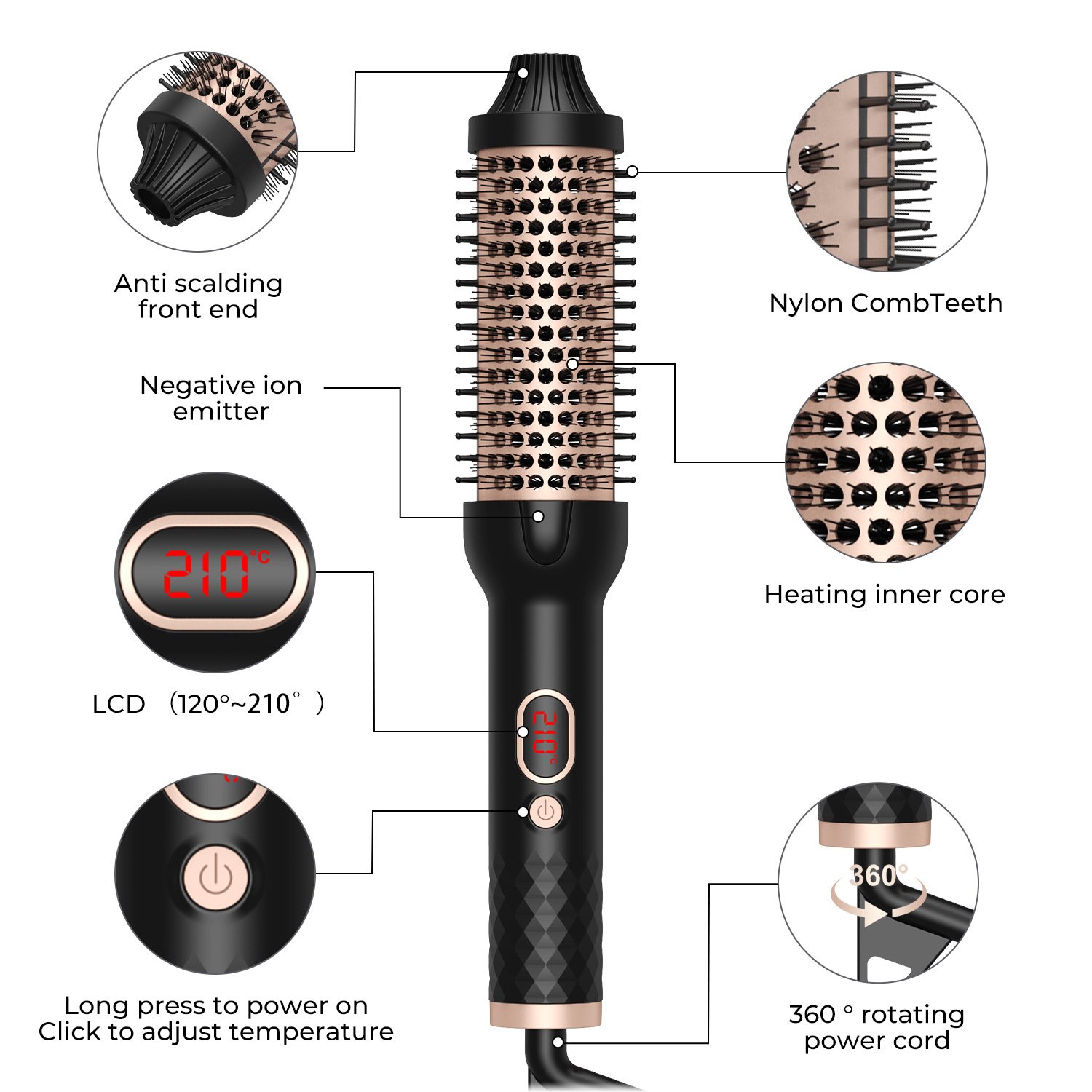 4 in 1 Automatic Electric Heating Comb for Hair Styling - Image 3