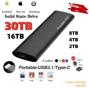 Portable SSD High-speed External Hard Drive Capacity: 500GB, 1TB, 2TB, 4TB, 6TB, 8TB, 10TB, 12TB, 14TB, 16TB, 20TB, 25TB, 30TB, 60TB, 128TB.Capacity: 500GB, 1TB, 2TB, 4TB, 6TB, 8TB, 10TB, 12TB, 14TB, 16TB, 20TB, 25TB, 30TB, 60TB, 128TB.