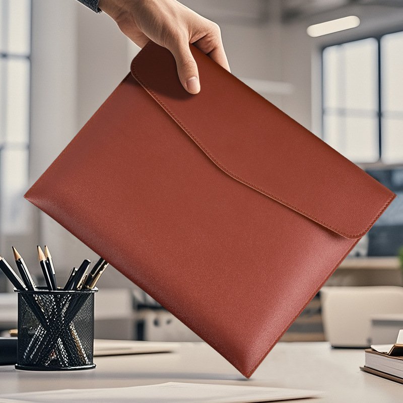 PU Leather Document Folder with Snap Closure - Image 3