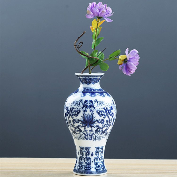 Antique Blue and White Porcelain Vase for Home Decor - Image 3