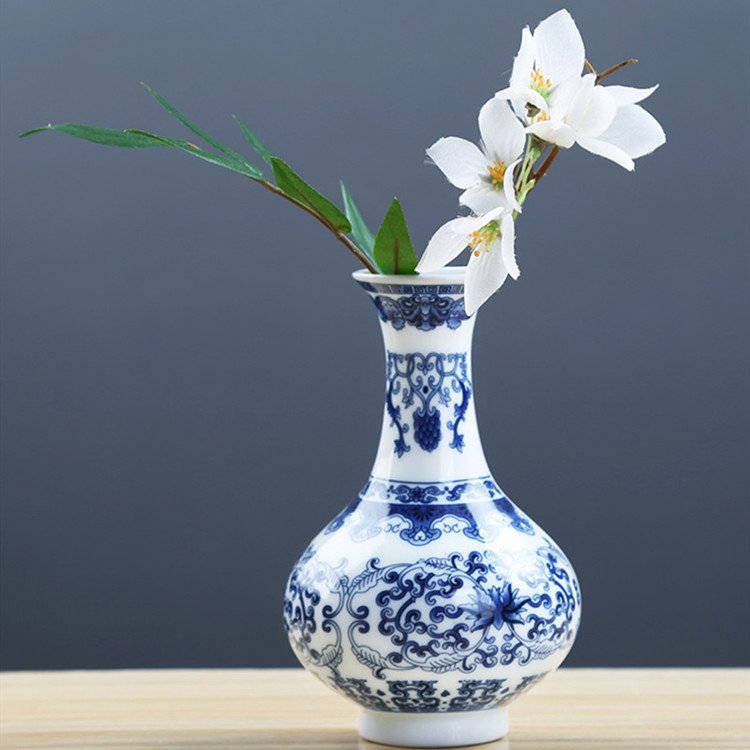 Antique Blue and White Porcelain Vase for Home Decor - Image 4