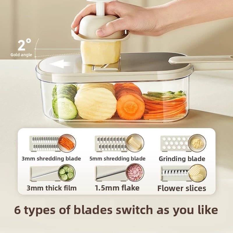 Stainless Steel Multi-Functional Vegetable Slicer & Shredder - Friendly-design - Image 2