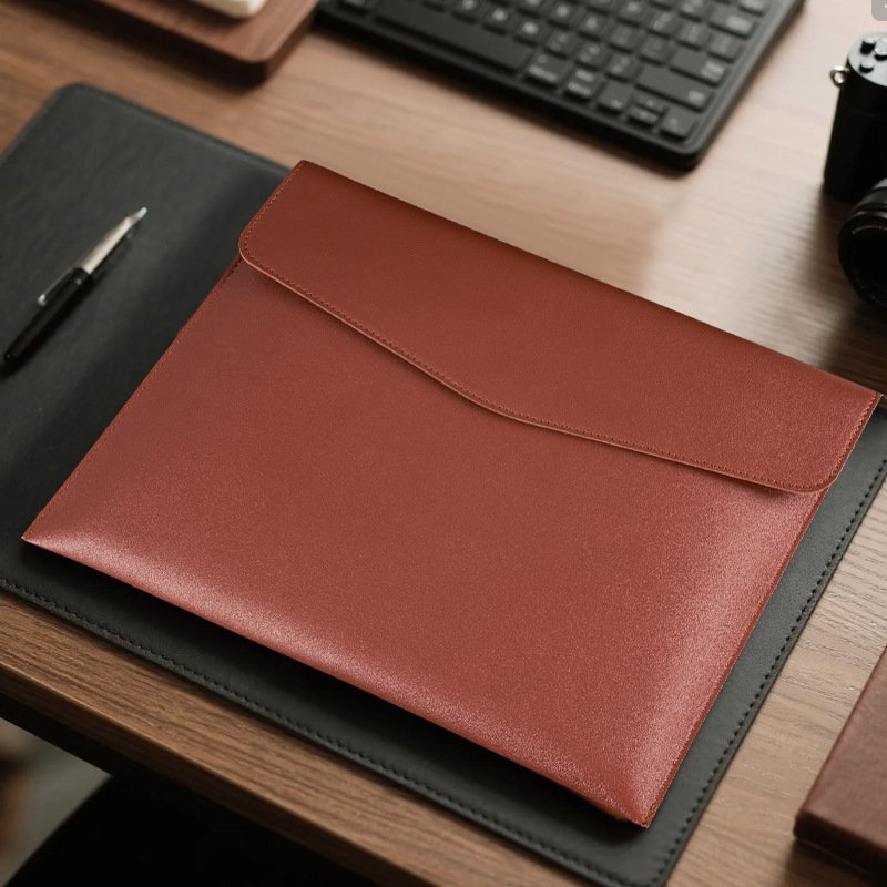 PU Leather Document Folder with Snap Closure - Image 2