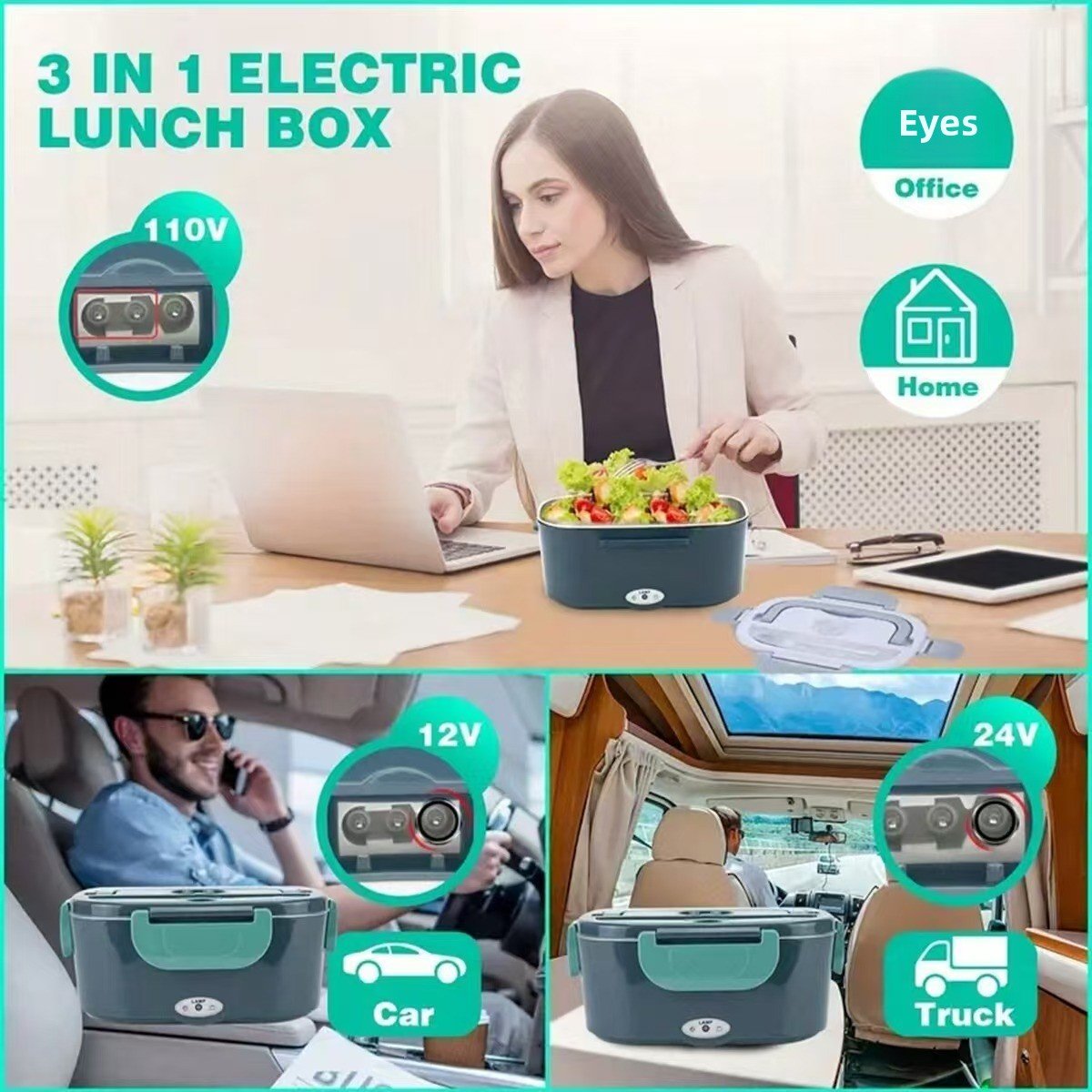 Portable Electric Lunch Box Heating Food Warmer - Image 4