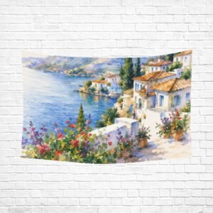 Rural streets decorative wall tapestry wall art Polyester wall Tapestry 90"x 60" Polyester Peach Skin Wall Tapestry 90"x 60"