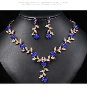 Plum Blossom Necklace and Earrings Set