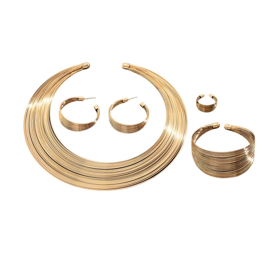 Multi-layer necklace earring bracelet set - Image 5