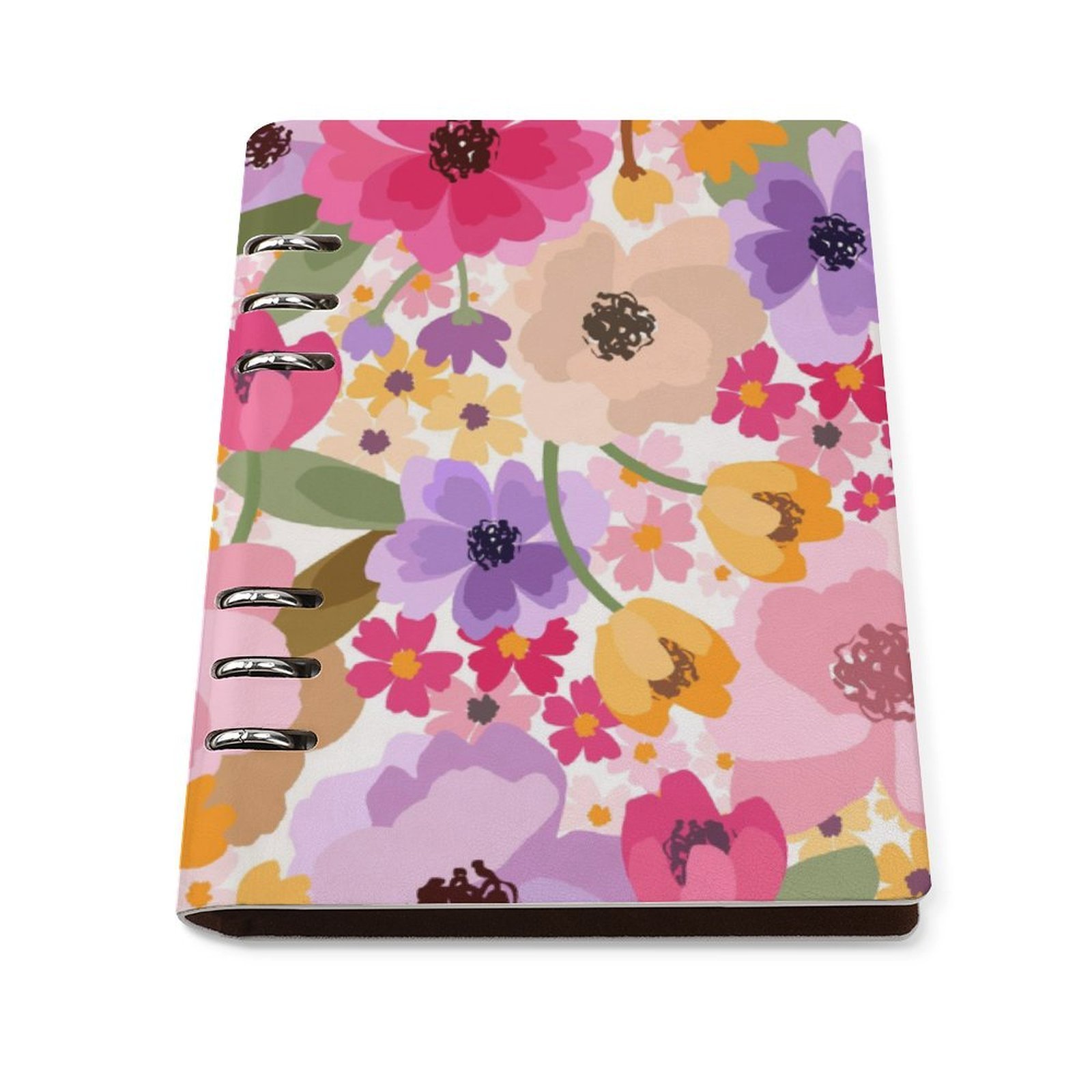 Watercolor Multicolor aesthetic Floral Spiral Journal Notebook artistic Binder Notebook (A5) Binder Notebook (A5)