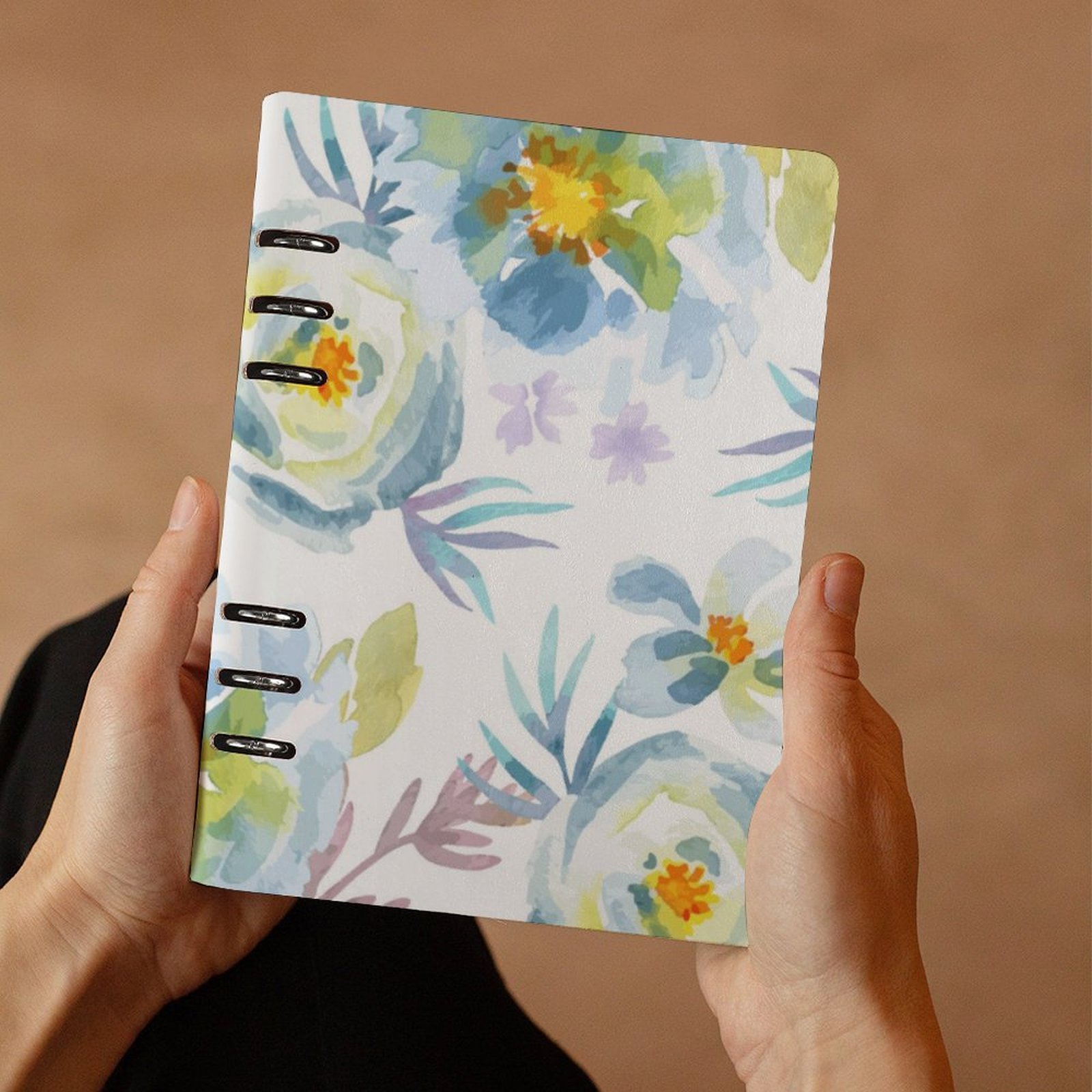 Pastel Floral Spiral Notebook Binder Notebook (A5) - Image 3