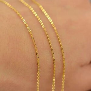 18K Gold Chain Necklace for Women