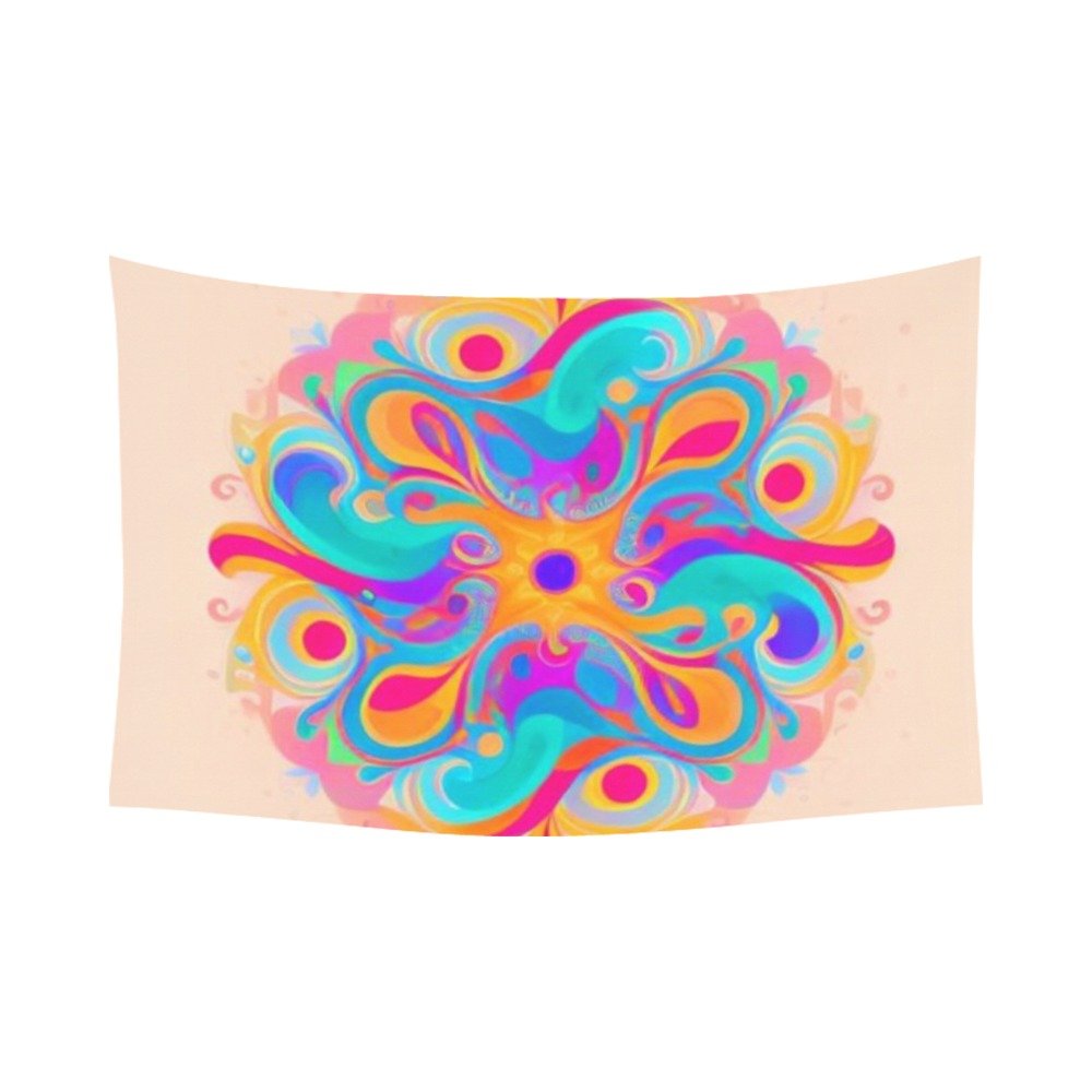 Abstract art decorative wall tapestry wall art Polyester Wall Tapestry 90"x 60" Polyester Peach Skin Wall Tapestry 90"x 60" - Image 3