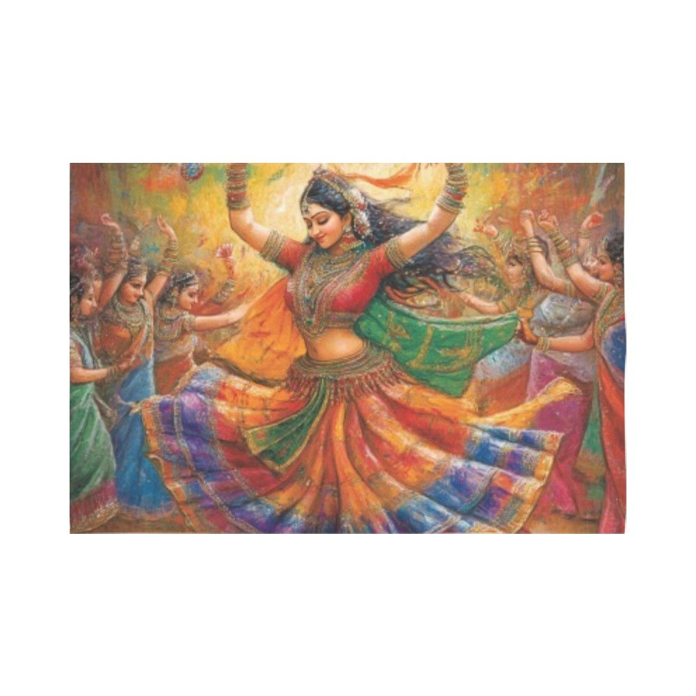 Dancing women decorative wall tapestry wall art Polyester Wall Tapestry 90"x 60" Polyester Peach Skin Wall Tapestry 90"x 60" - Image 4