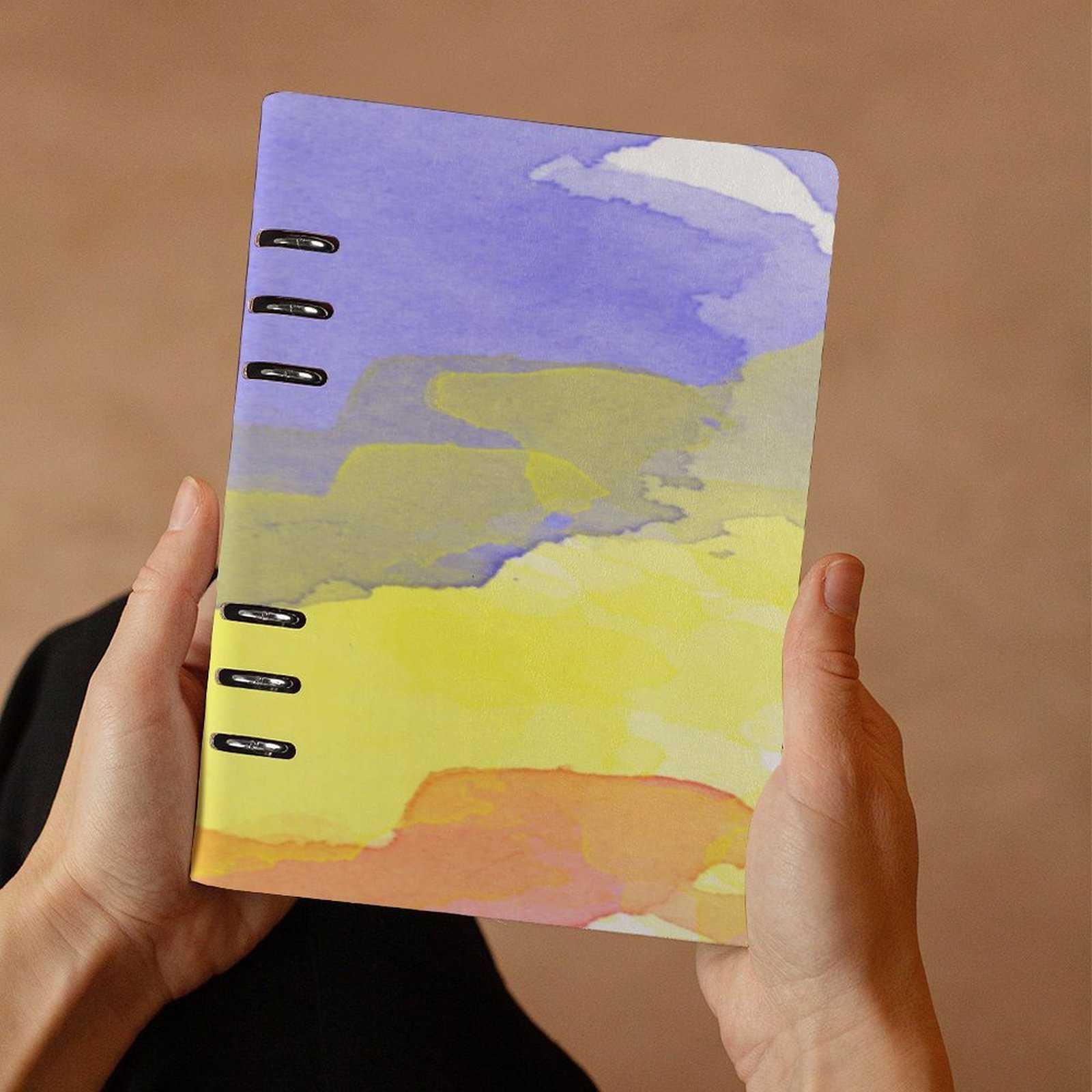 Abstract Color Burst Spiral Journal Notebook Binder (A5) Artistic Binder Notebook (A5) - Image 3