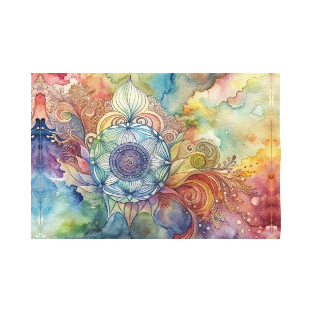 Abstract multicolor decorative wall tapestry wall art Polyester wall Tapestry 90"x 60" Polyester Peach Skin Wall Tapestry 90"x 60" - Image 4