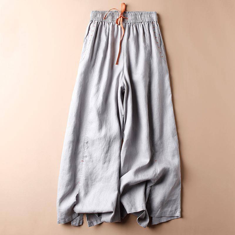 Super Casual Cotton-Linen Wide-Leg Pants for Women - Image 3