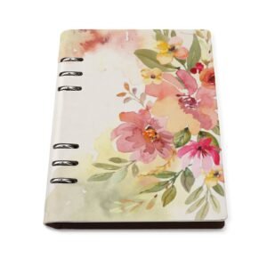 Watercolor Multicolor aesthetic Floral Spiral Journal Notebook artistic Binder Notebook (A5) Binder Notebook (A5)