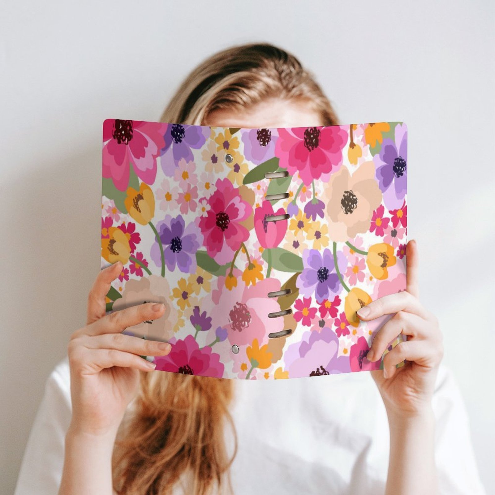 Watercolor Multicolor aesthetic Floral Spiral Journal Notebook artistic Binder Notebook (A5) Binder Notebook (A5) - Image 2
