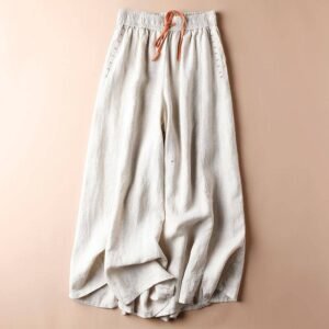 Super Casual Cotton-Linen Wide-Leg Pants for Women