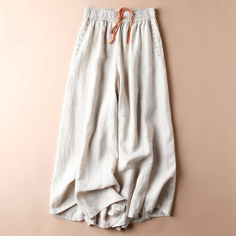 Super Casual Cotton-Linen Wide-Leg Pants for Women