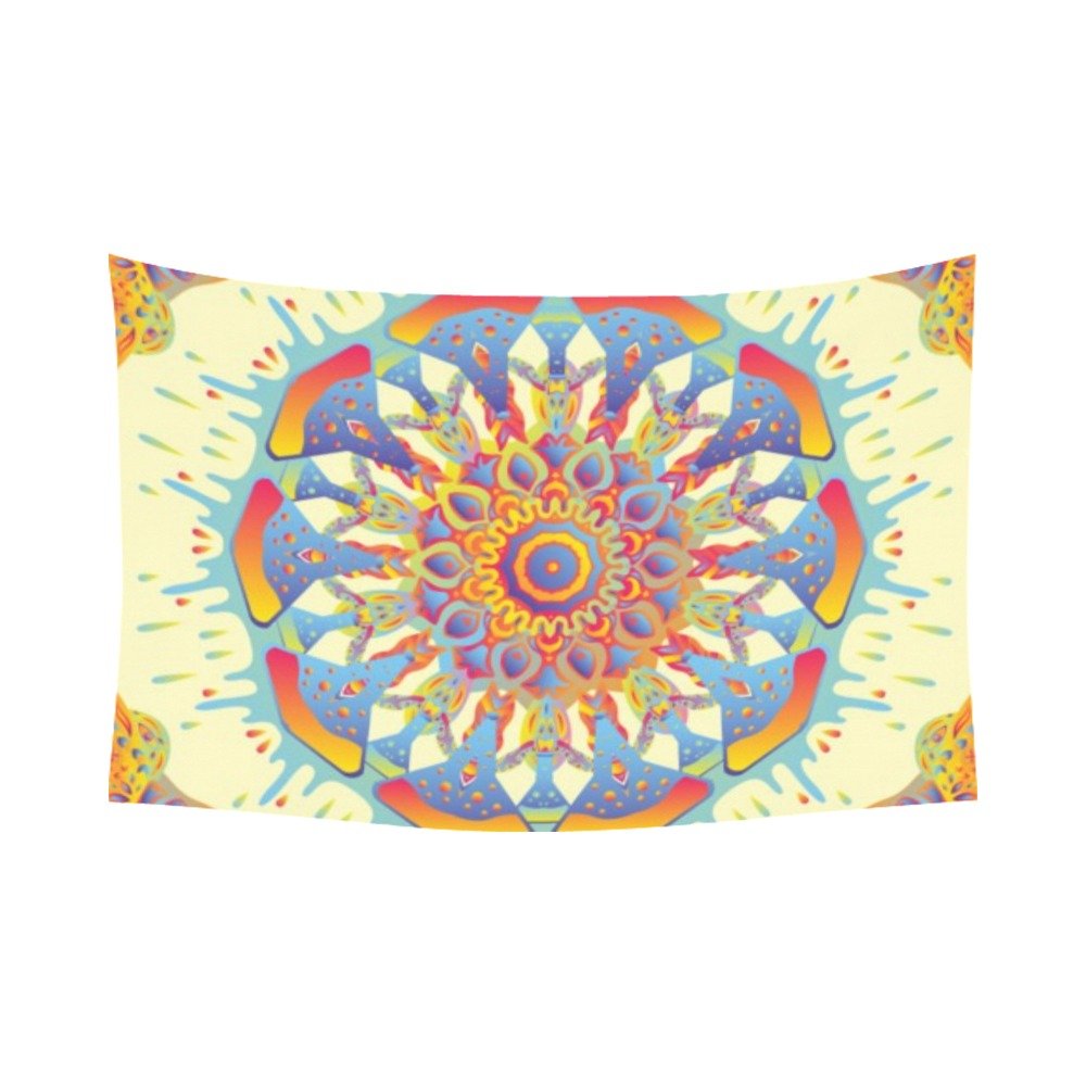 Abstract floral decorative wall tapestry wall art Polyester wall Tapestry 90"x 60" Polyester Peach Skin Wall Tapestry 90"x 60" - Image 3