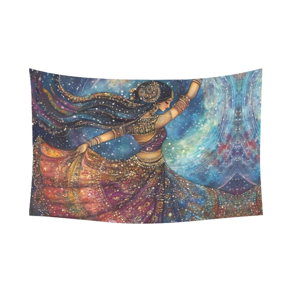 Bemused women decorative wall tapestry wall art Polyester Wall Tapestry 90"x 60" Polyester Peach Skin Wall Tapestry 90"x 60" - Image 3