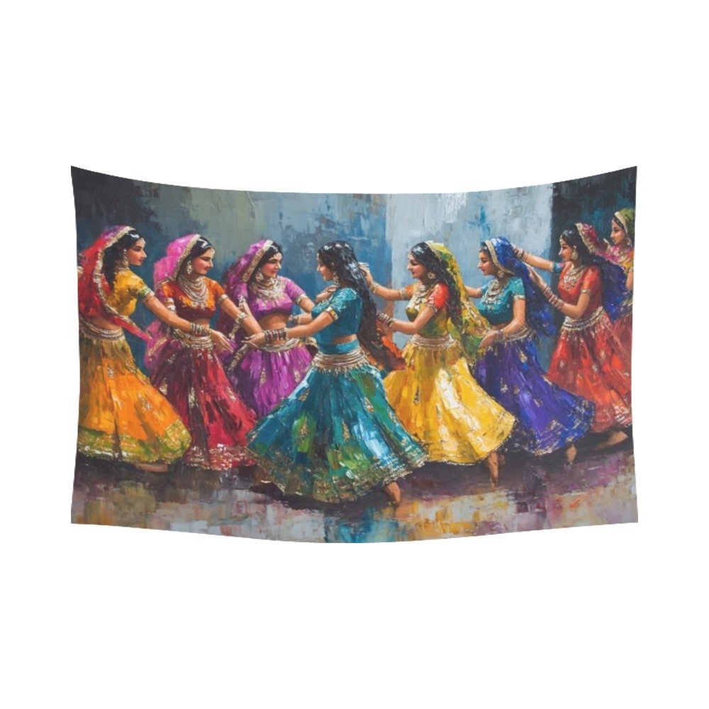 Women all together decorative wall tapestry wall art Polyester Wall Tapestry 90"x 60" Polyester Peach Skin Wall Tapestry 90"x 60" - Image 3