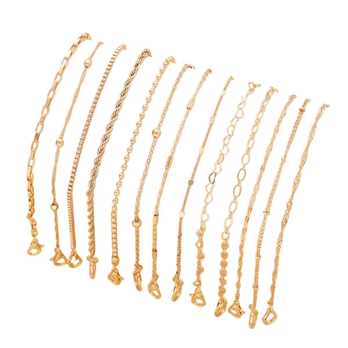 13-Piece Gold Plated Bracelet Set - Image 5