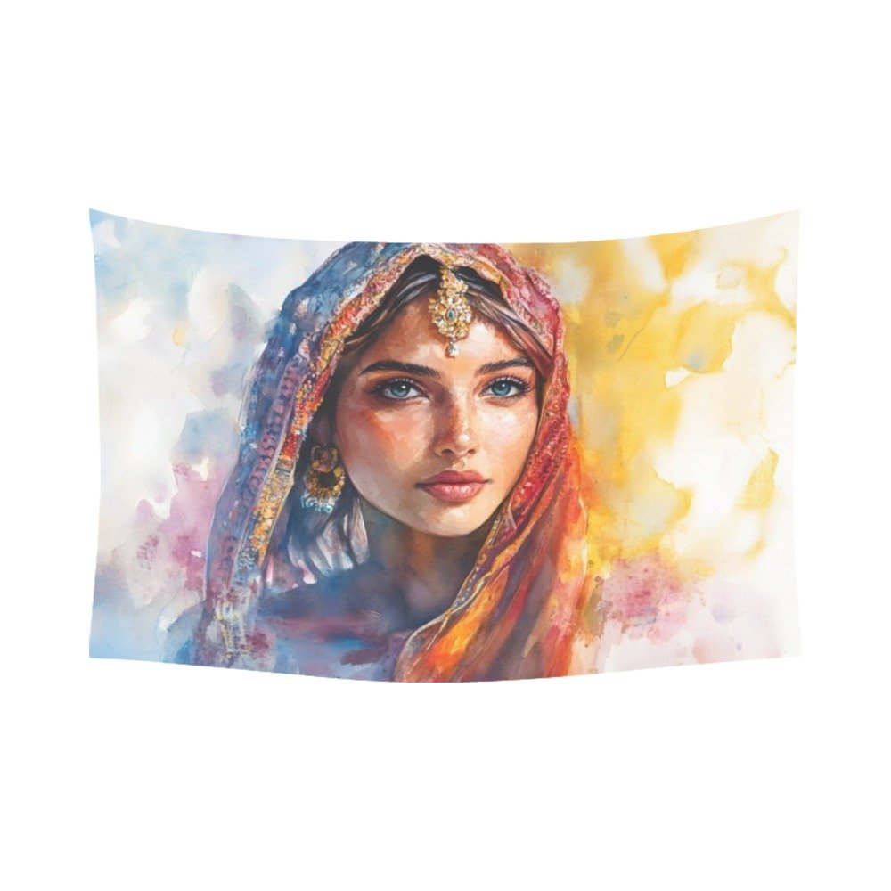 Amused women decorative wall tapestry wall art Polyester Peach Skin Wall Tapestry 90"x 60" - Image 3
