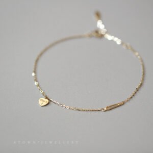 S925 Gold Plated Adjustable Love Charm Bracelet