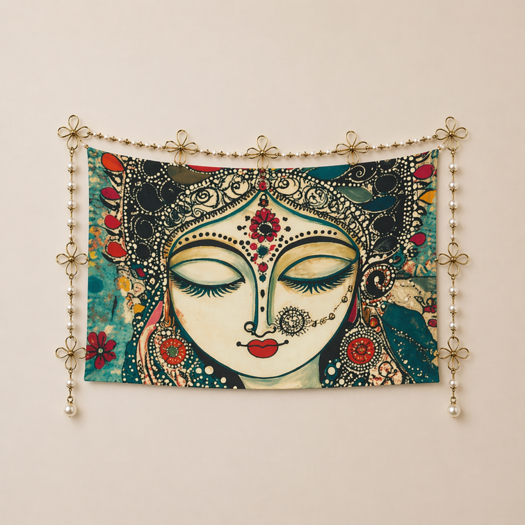 Women art decorative wall tapestry wall art Polyester Wall Tapestry 90"x 60" Polyester Peach Skin Wall Tapestry 90"x 60"