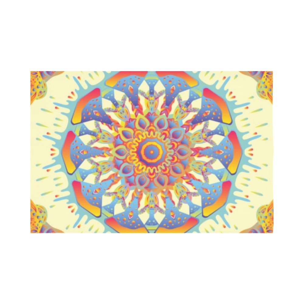 Abstract floral decorative wall tapestry wall art Polyester wall Tapestry 90"x 60" Polyester Peach Skin Wall Tapestry 90"x 60" - Image 4