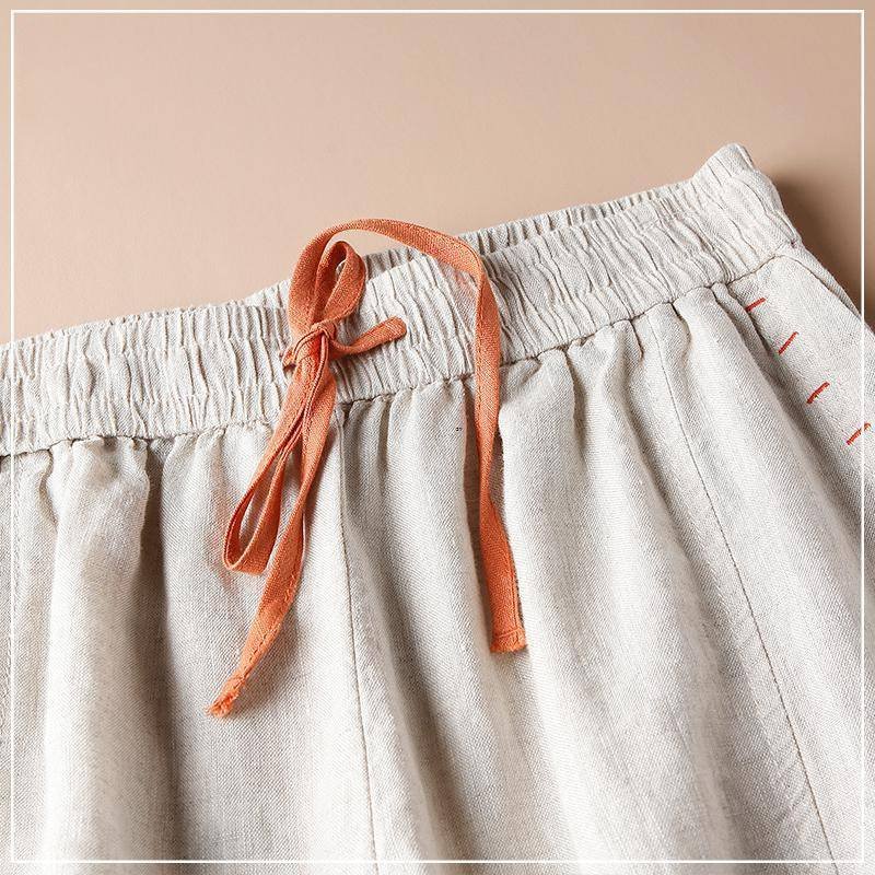 Super Casual Cotton-Linen Wide-Leg Pants for Women - Image 4