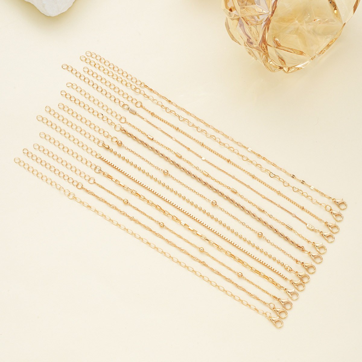 13-Piece Gold Plated Bracelet Set - Image 4