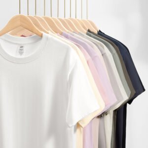 Pure organic cotton short-sleeved T-shirt in solid color