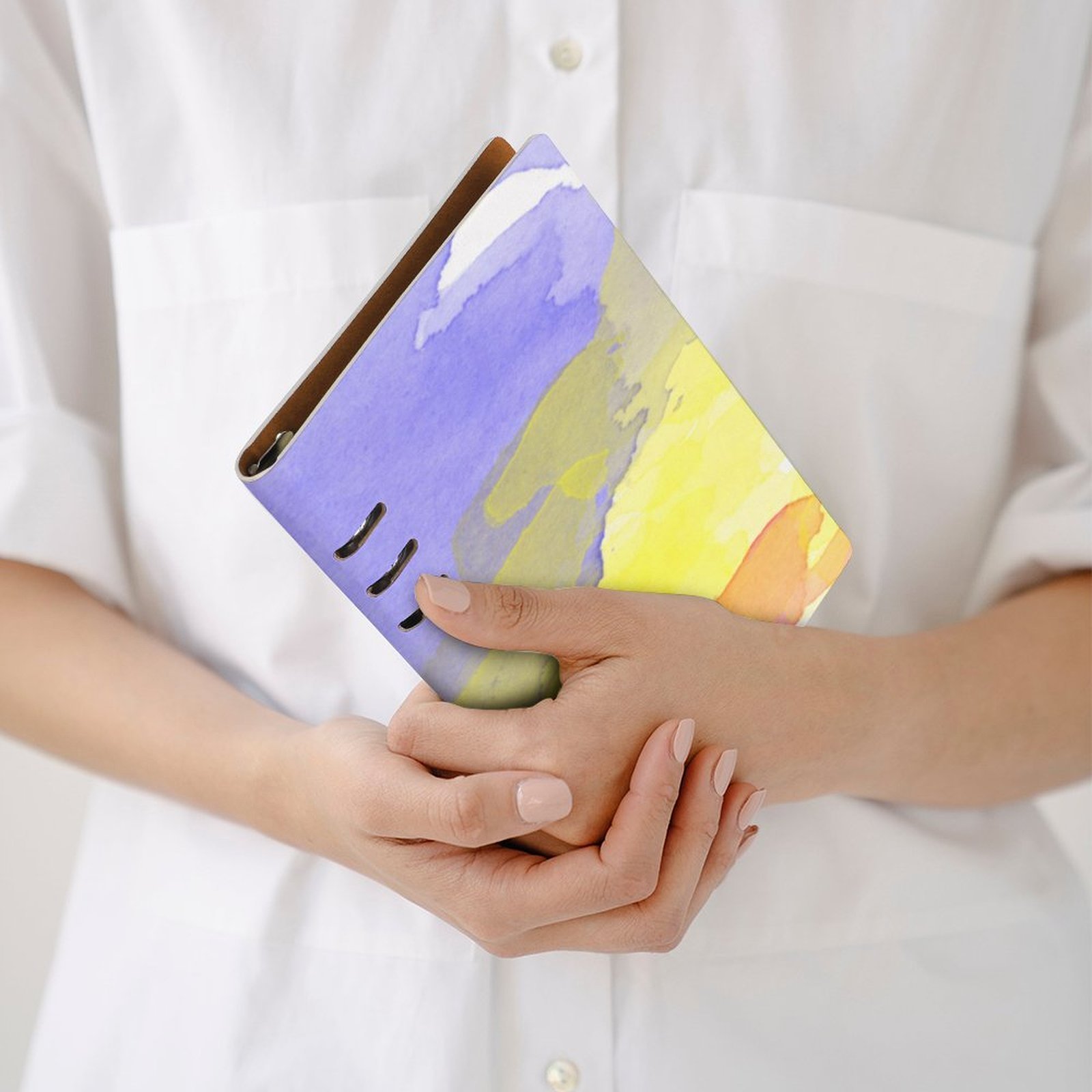 Abstract Color Burst Spiral Journal Notebook Binder (A5) Artistic Binder Notebook (A5) - Image 4