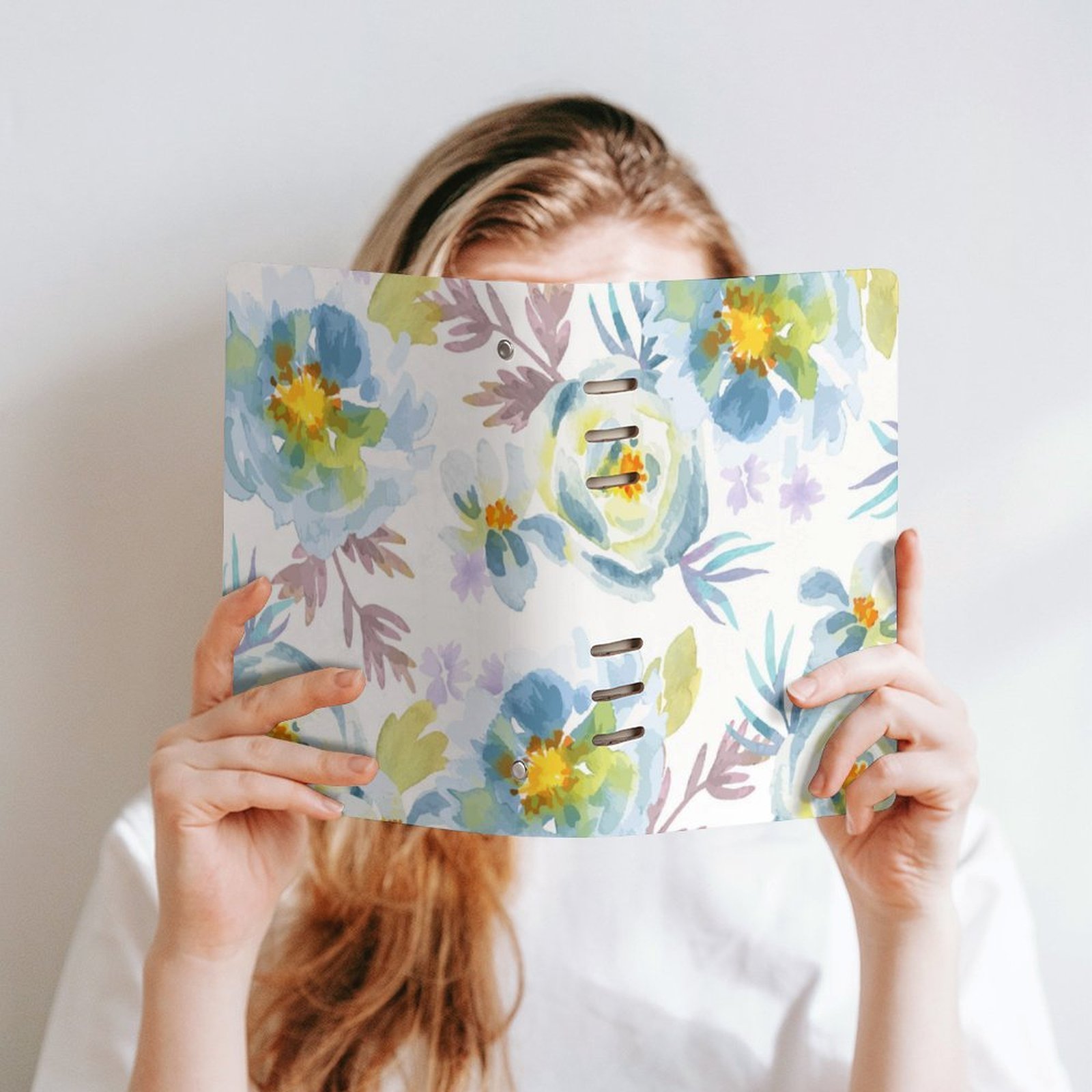 Pastel Floral Spiral Notebook Binder Notebook (A5) - Image 2