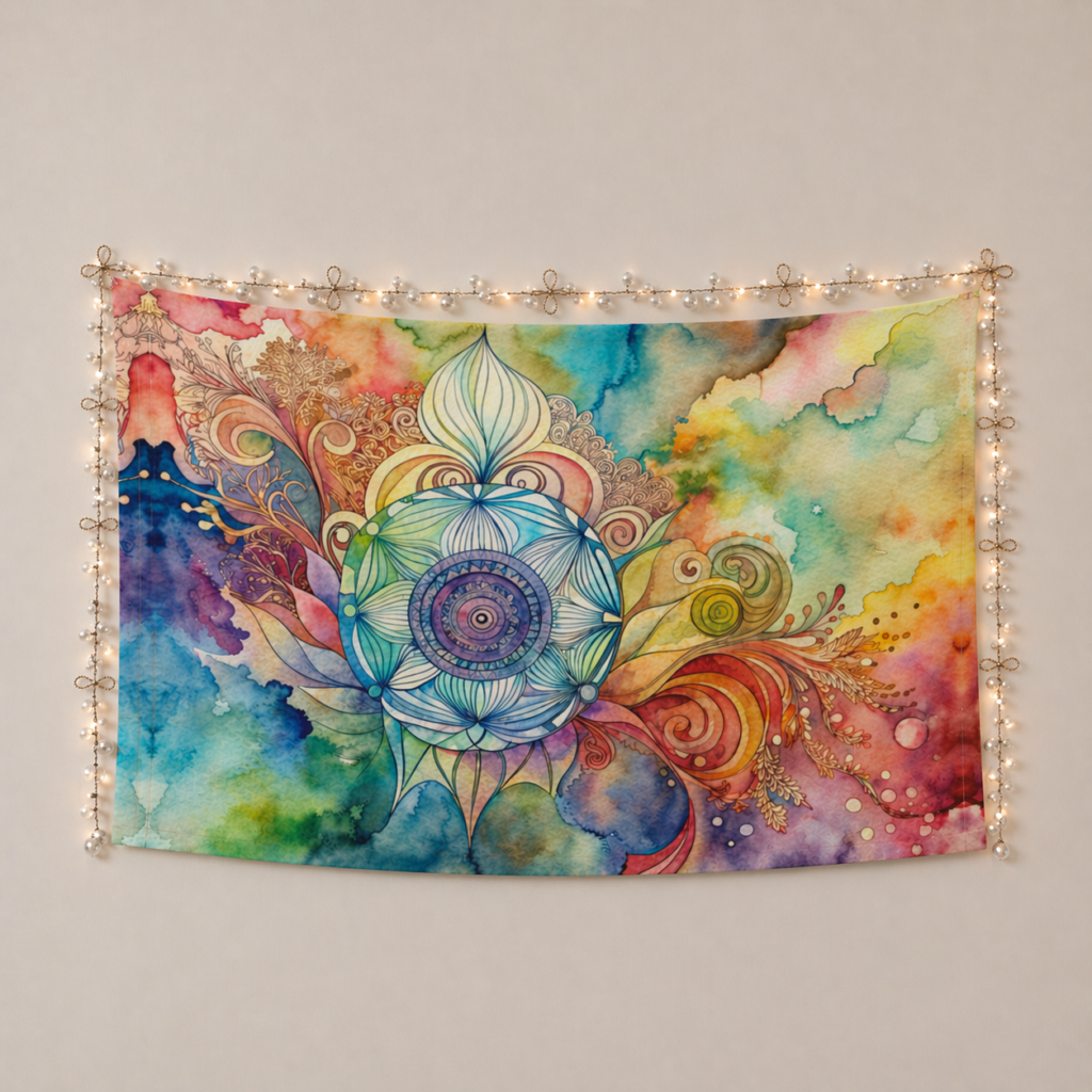 Abstract multicolor decorative wall tapestry wall art Polyester wall Tapestry 90"x 60" Polyester Peach Skin Wall Tapestry 90"x 60"