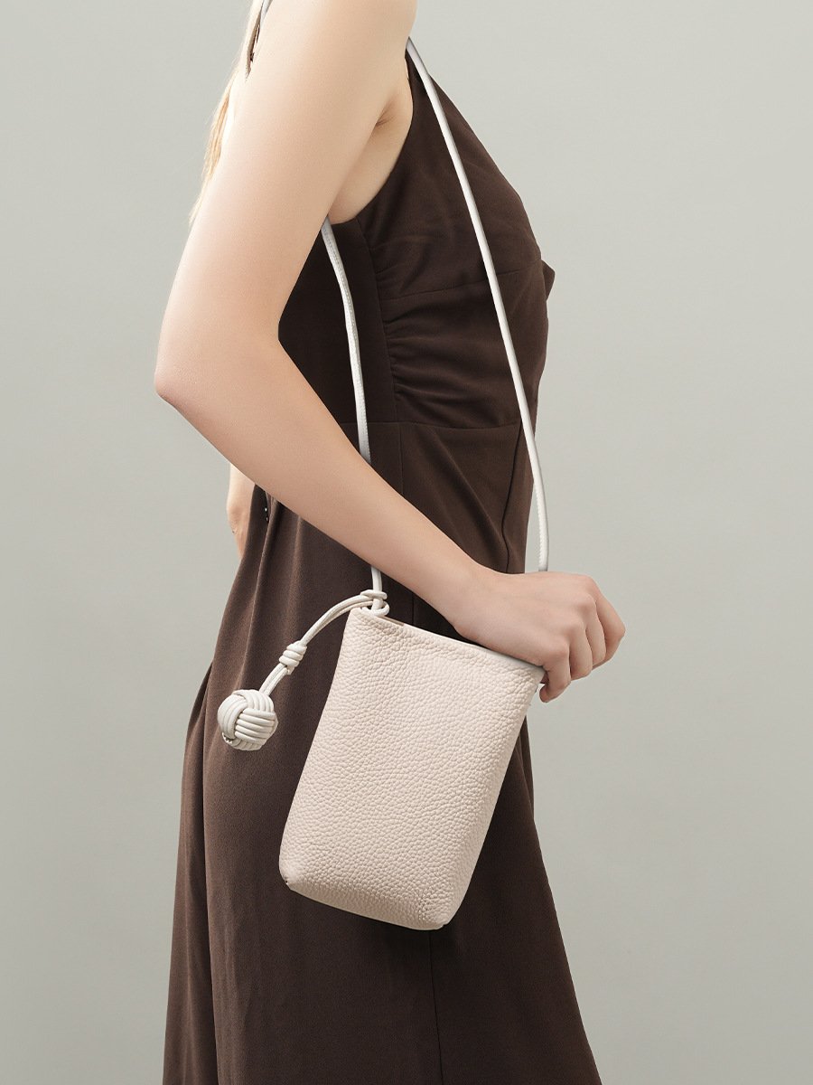 Women's Genuine Leather Cross shoulder Phone Bag elegant - Image 4