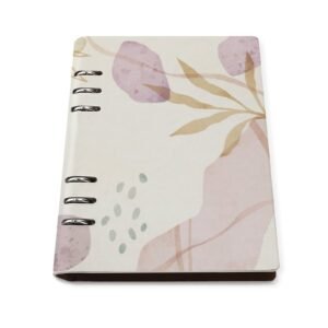Abstract Leaves Spiral Journal Notebook Binder (A5) Artistic Binder Notebook (A5)