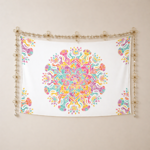Simplistic art decorative wall tapestry wall art Polyester wall Tapestry 90"x 60" Polyester Peach Skin Wall Tapestry 90"x 60"