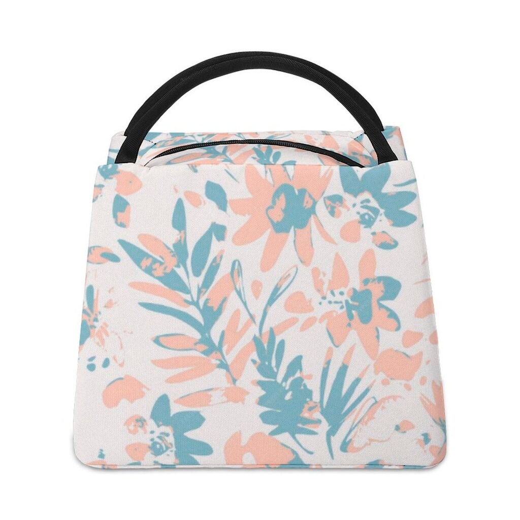 Thermal Lunch Bag Tote Rust blue design Lunch Bag A005