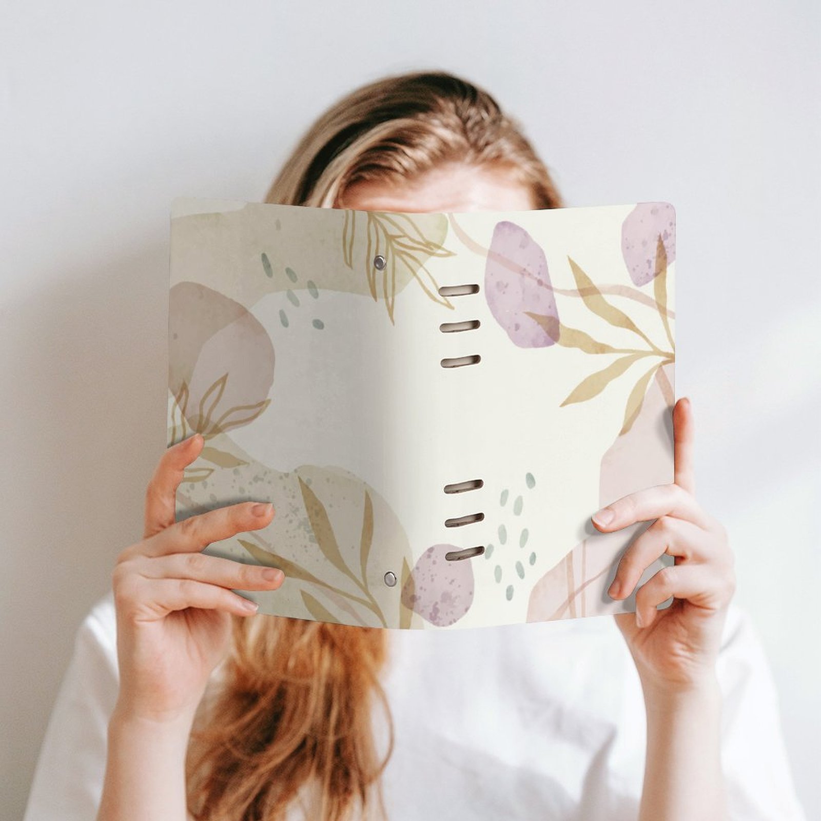 Abstract Leaves Spiral Journal Notebook Binder (A5) Artistic Binder Notebook (A5) - Image 2