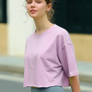 Cotton T-shirts cropped
