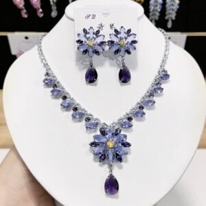 Zircon Luxury Necklace Earring set