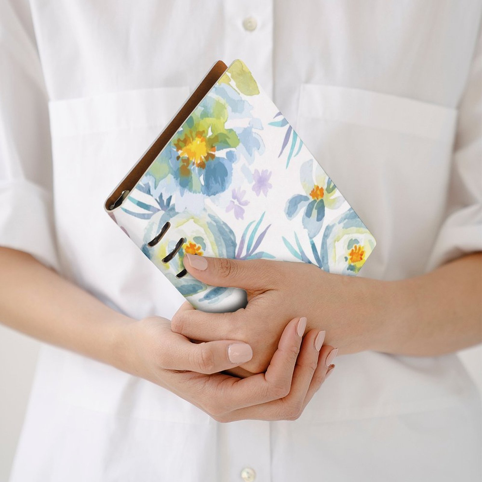 Pastel Floral Spiral Notebook Binder Notebook (A5) - Image 4