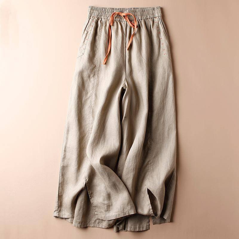 Super Casual Cotton-Linen Wide-Leg Pants for Women - Image 2