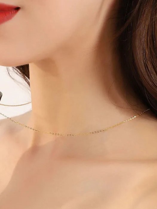 18K Gold Chain Necklace for Women - Image 3