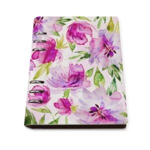 Watercolor Magenta aesthetic Floral Spiral Journal Notebook artistic Binder Notebook (A5) Binder Notebook (A5)