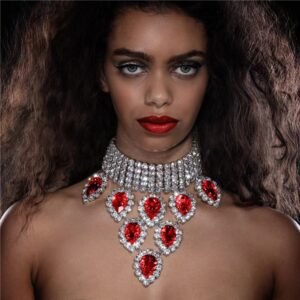 Luxury  Necklace Women's Fashion Water Drop Layered Chain